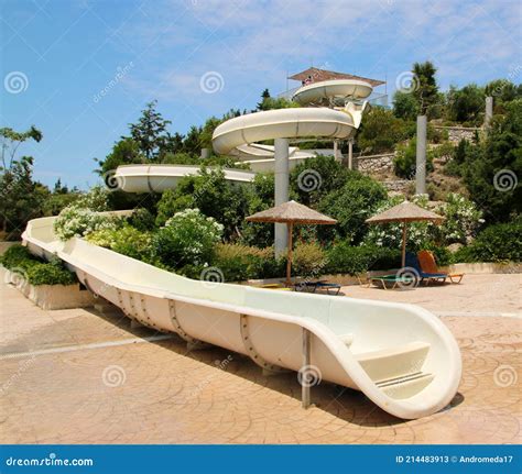 WaterPark Faliraki, Water Slides and Pools. Faliraki, Greece Stock ...