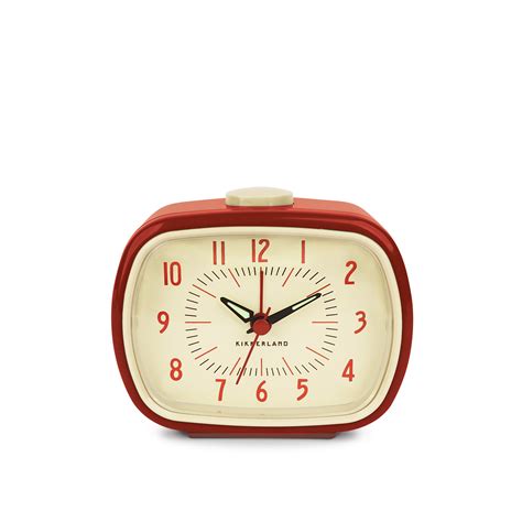 Retro Alarm Clock + Red – Kikkerland Design Inc