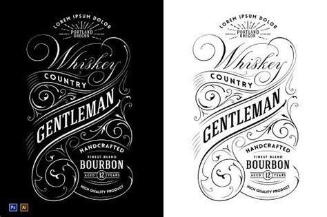 Whiskey Label Logo | Branding, Disenos de unas, Cerveceria artesanal