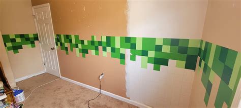 Painting my boys a minecraft themed room. Can't wait to get done and ...