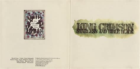 King Crimson – Starless And Bible Black (CD) - Discogs