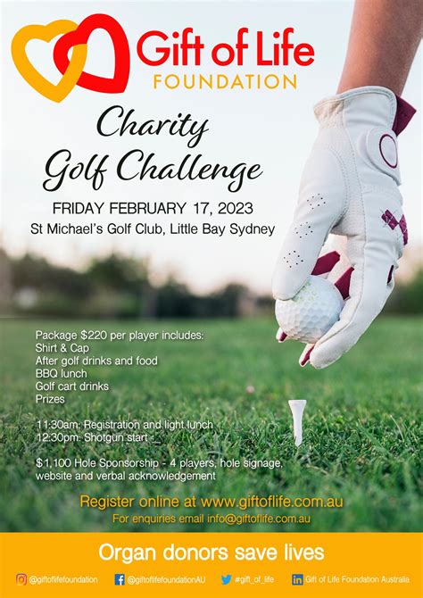 2023 Charity Golf Challenge - Gift of Life Foundation | Australia