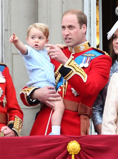 Pictured: Prince George and Prince William. | The Royal Family at Trooping the Colour Through ...