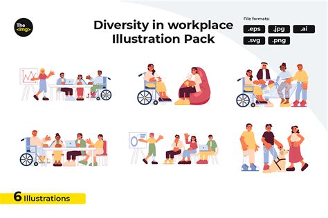 Diversity In Workplace Illustration Pack - 6 Free Download People Illustrations | IconScout