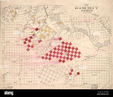 Map of Dimmit County - Land and Tax Department, Texas and Pacific R'y ...