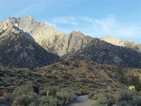 Lone Pine Peak as seen from Lone Pine Campground. The North Ridge is ...