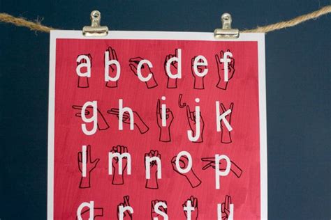 American Sign Language ASL Alphabet Poster Print 8 by auntjune | Alphabet poster, American sign ...