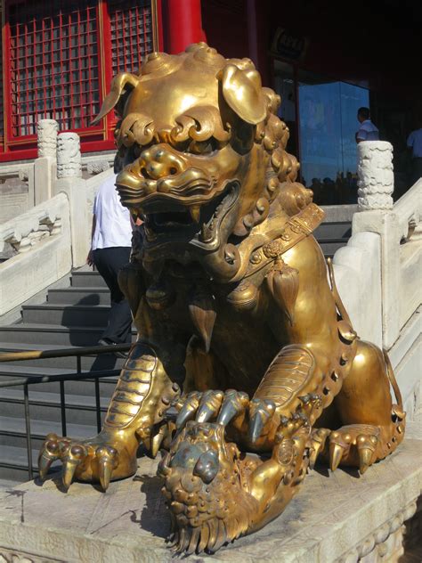 Forbidden City - Lion-Dog Statue | Dog statue, Forbidden city, Lion dog