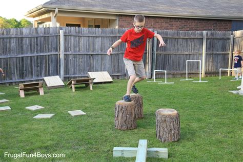 DIY American Ninja Warrior Backyard Obstacle Course - Frugal Fun For ...