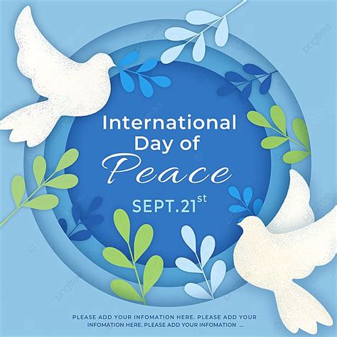 Paper Cut Style International Peace Day Poster Template Download on Pngtree | International day ...