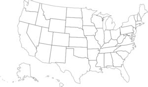 Usa Map Blank Color