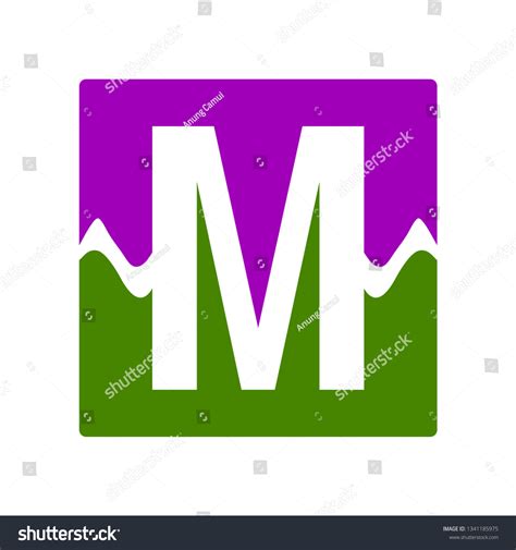 Initial Letter M Logo Icon Purple Stock Vector (Royalty Free ...