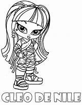 Monster High Chibi Coloring Pages sketch template