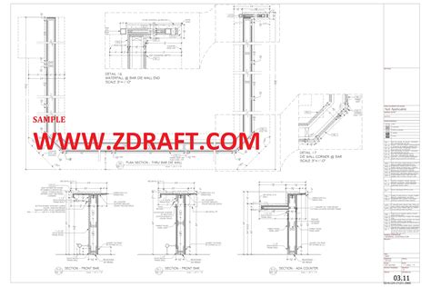 professional millwork drafting samples