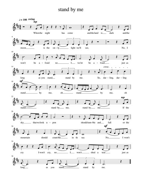 stand by me Sheet music for Piano (Solo) Easy | Musescore.com