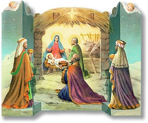 Nativity - paper magi creche | Christmas nativity scene, Christmas ...