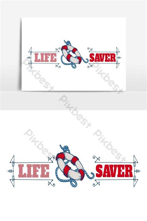 Life saver Red logo design Vector Graphic Element | PNG Images AI Free ...