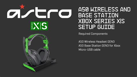 Xbox Series X|S Setup Guide - A50 Wireless and Base Station GEN3 : r/AstroGaming