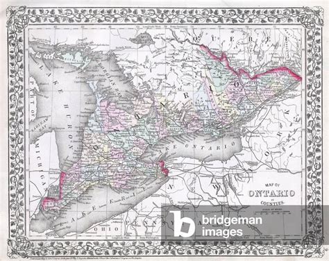 Image of 1874, Mitchell Map of Ontario, Canada