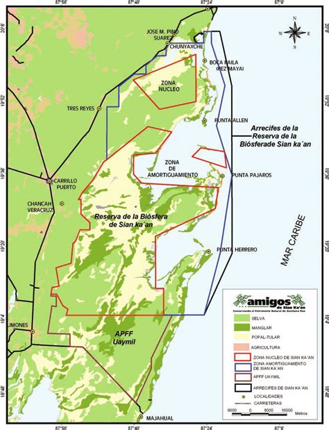 3 Map of Sian Ka'an Biosphere Reserve (Credit: Amigos de Sian Ka'an A.C ...