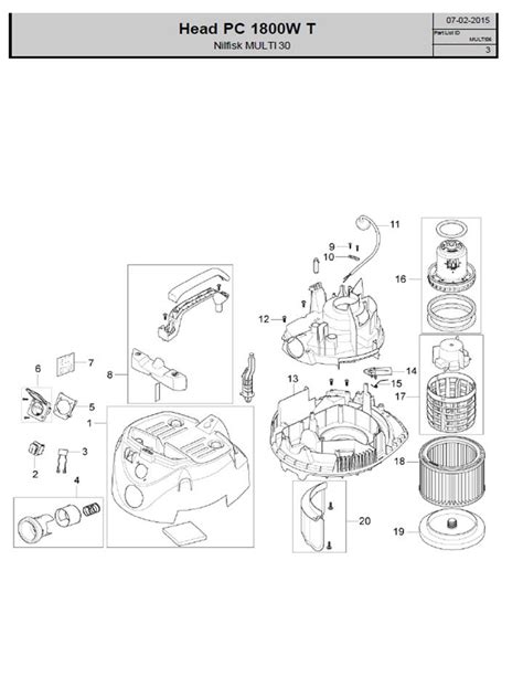 Nilfisk Multi 30 t Motor Kit 1400W 107406173 NWPW