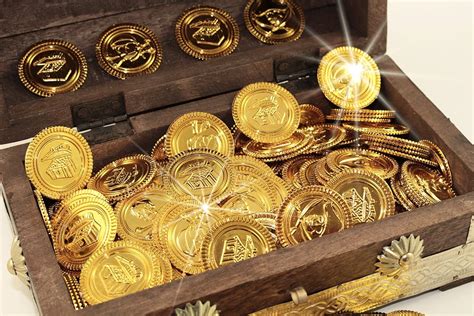 Pirate Treasure Gold Coins - Pack of 200 : Amazon.co.uk: Toys & Games