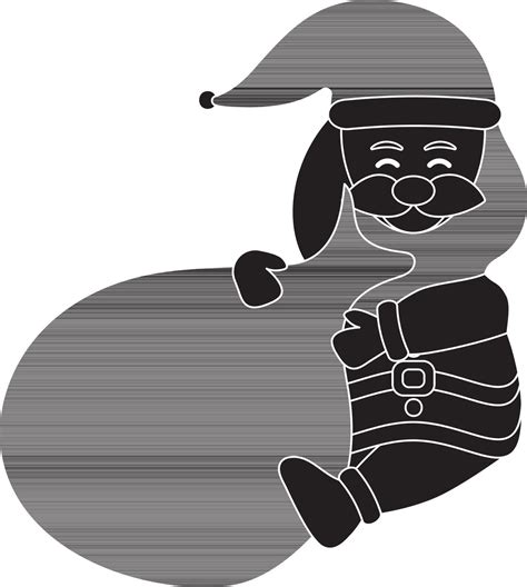 Cartoon Santa Claus Sitting With Heavy Sack In Flat Style. 24340149 ...