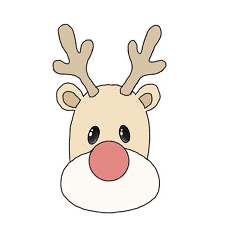 How To Draw A Reindeer Face Easy Drawing Tutorial For Kids | vlr.eng.br