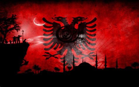 HD Albanian Flag Wallpaper Free Download