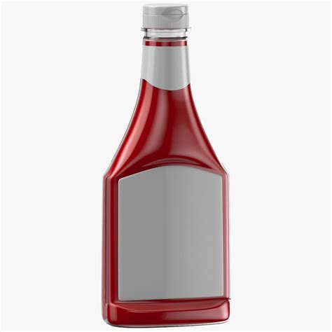 3D ketchup Bottle White Label model - TurboSquid 1967433