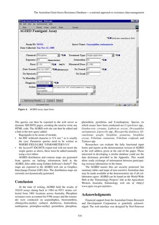 The Australian Grain Insect Resistance Database — a national approach to resistance data ...