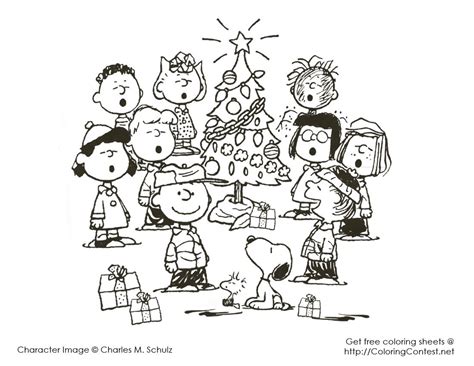 Peanuts Gang Christmas Coloring Pages - Franklin Morrison's Coloring Pages