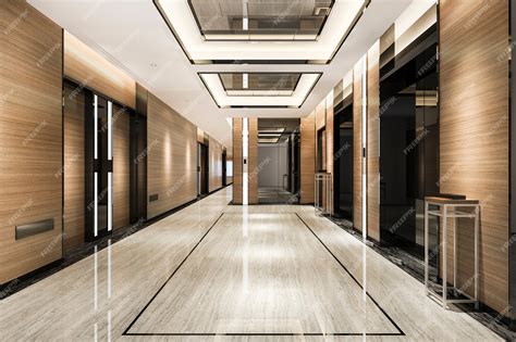 Premium Photo | Lift lobby in business hotel with luxury design near ...