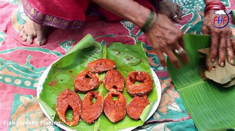 Fish Fry Catla FISH fillets Fry recipes Oil less Fish fried in Banana leafs - Video Dailymotion