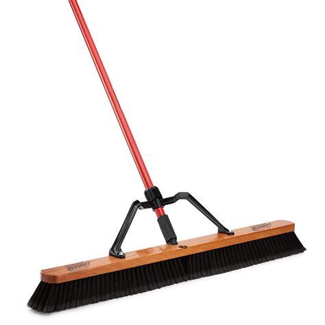 36" Smooth Sweep Push Broom With Brace and Handle-4/Case, Sold Each