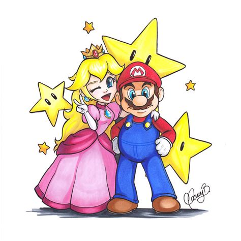 Mario Bros and Princess Peach by Weirdream13 on DeviantArt