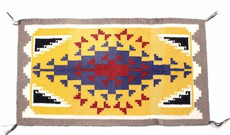 Navajo Native American Ganado Rug; Nellie Becenti sold at auction on ...