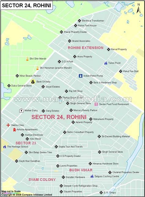 Sector 24 Rohini Map