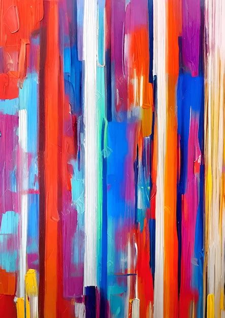 Premium Photo | Colorful hand painted abstract canvas art print