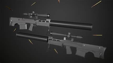 3D model VKS sniper rifle VR / AR / low-poly | CGTrader