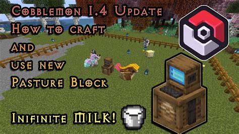 How to Craft and Use the Pasture Block in Cobblemon 1.4! Infinite Milk ...