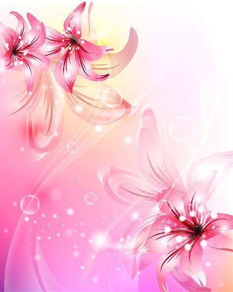 Pink Flowers Background | Gallery Yopriceville - High-Quality Images ...