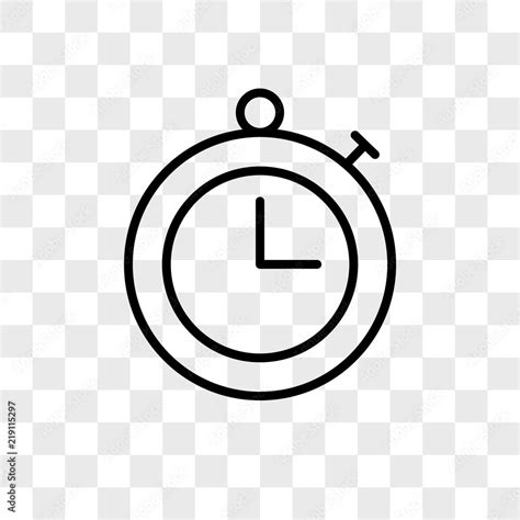 Timer vector icon on transparent background, Timer icon Stock Vector | Adobe Stock