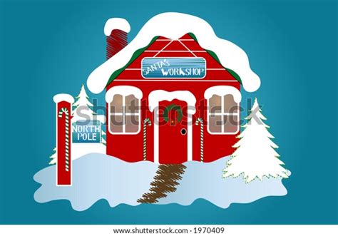 Santas Workshop North Pole Stock Illustration 1970409