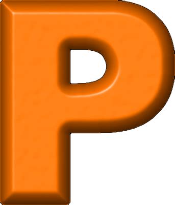 Presentation Alphabets: Orange Refrigerator Magnet P