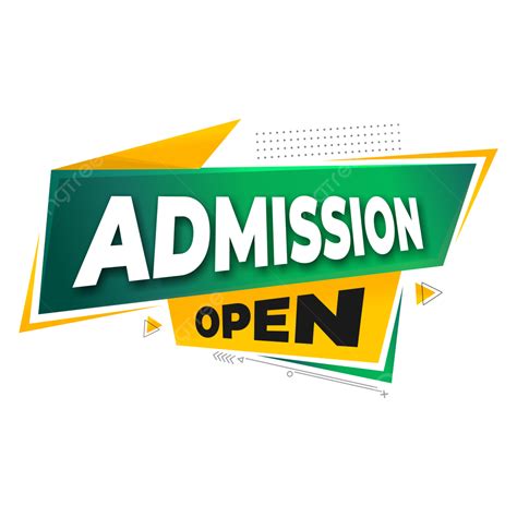 Admission Open School Opening Coaching College Green Yellow Label ...