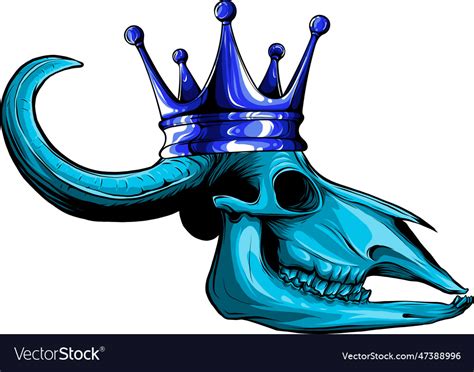 Bull skull with horns design Royalty Free Vector Image