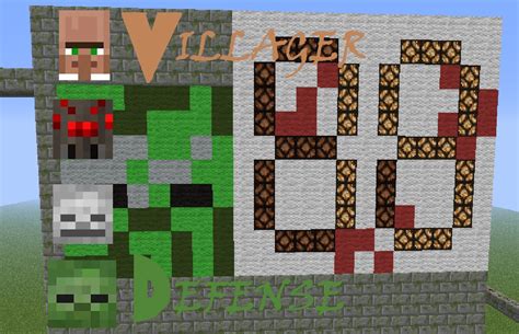 VILLAGER DEFENSE MINIGAME!!! Minecraft Map