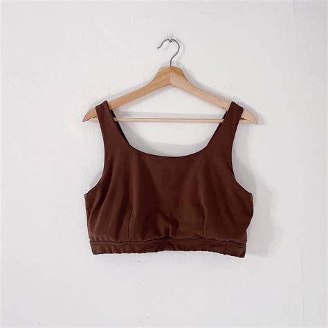 Popflex Activewear brown sports bra. Size 1X. Has... - Depop