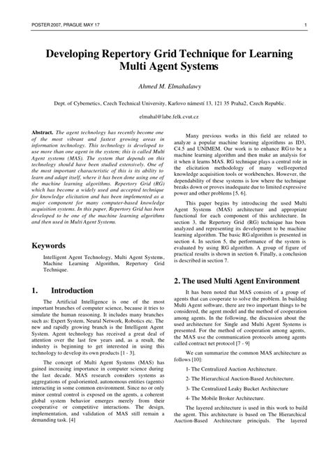 (PDF) Developing Repertory Grid Technique for Learning Multi Agent Systems